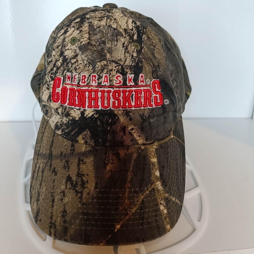 University Of Nebraska Corn huskers Cap Hat Camo Camouflage NCAA Casual Hunting